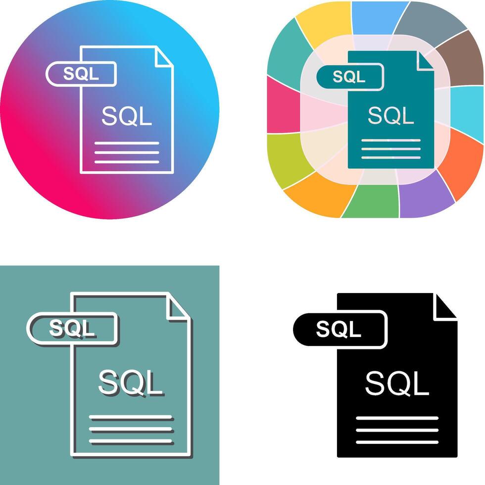 SQL Icon Design vector