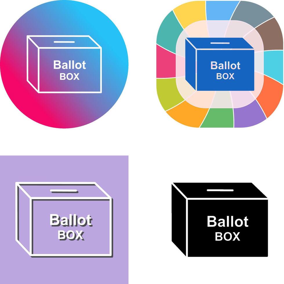 Ballot Box Icon Design vector