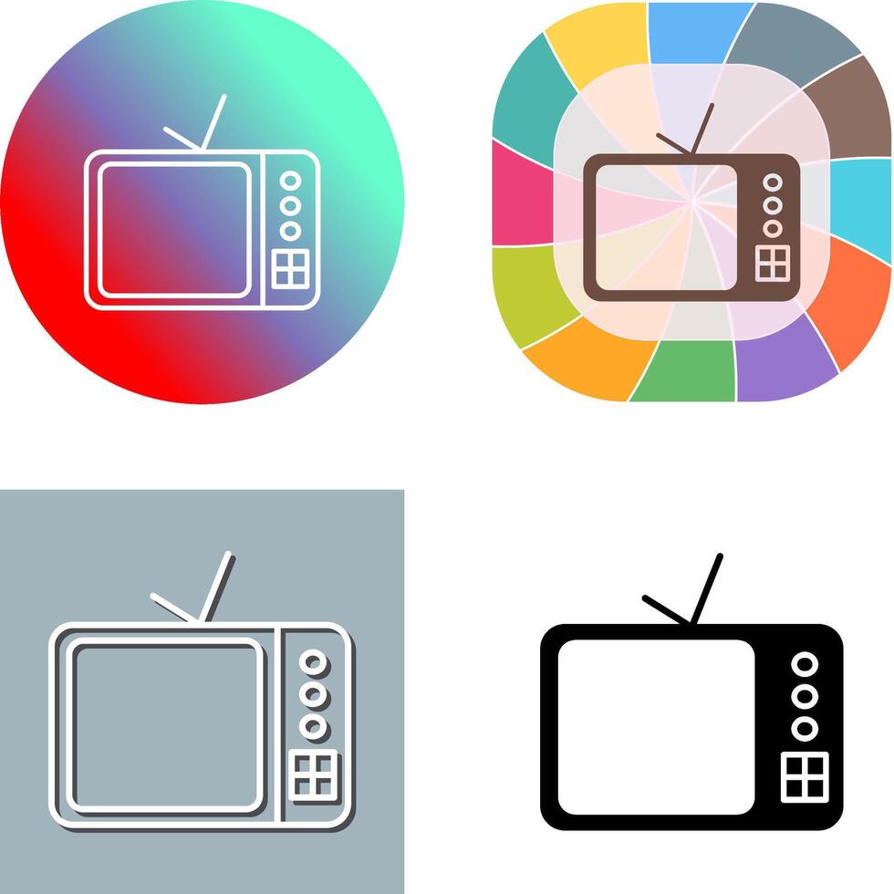 TV Set Icon Design vector