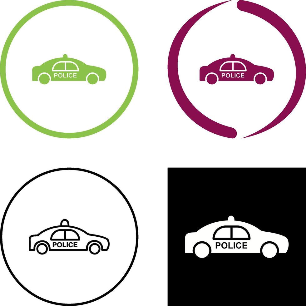 Police Car Icon Design vector