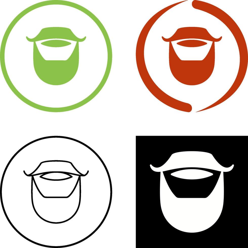 Beard and Moustache Icon Design vector