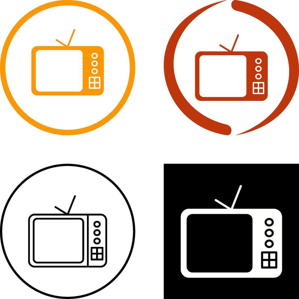 TV Set Icon Design vector