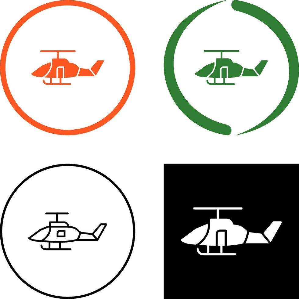 Military Helicopter Icon Design vector