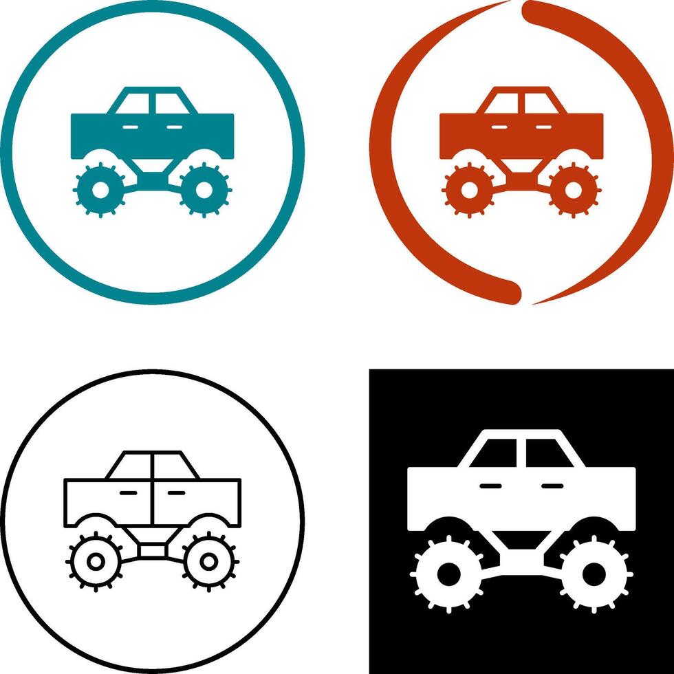Monster Truck Icon Design vector