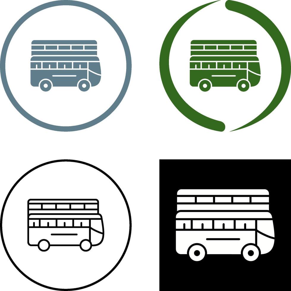 Double Bus Icon Design vector