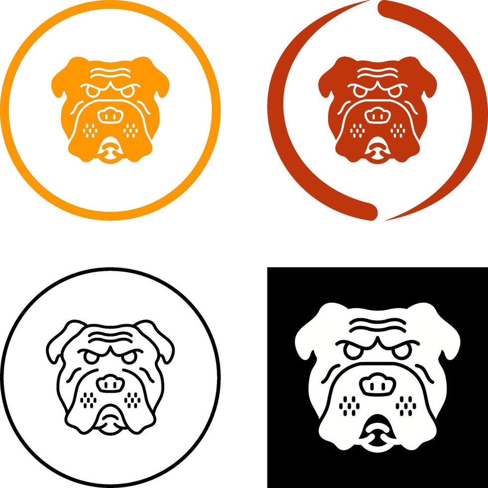 Bulldog Icon Design vector