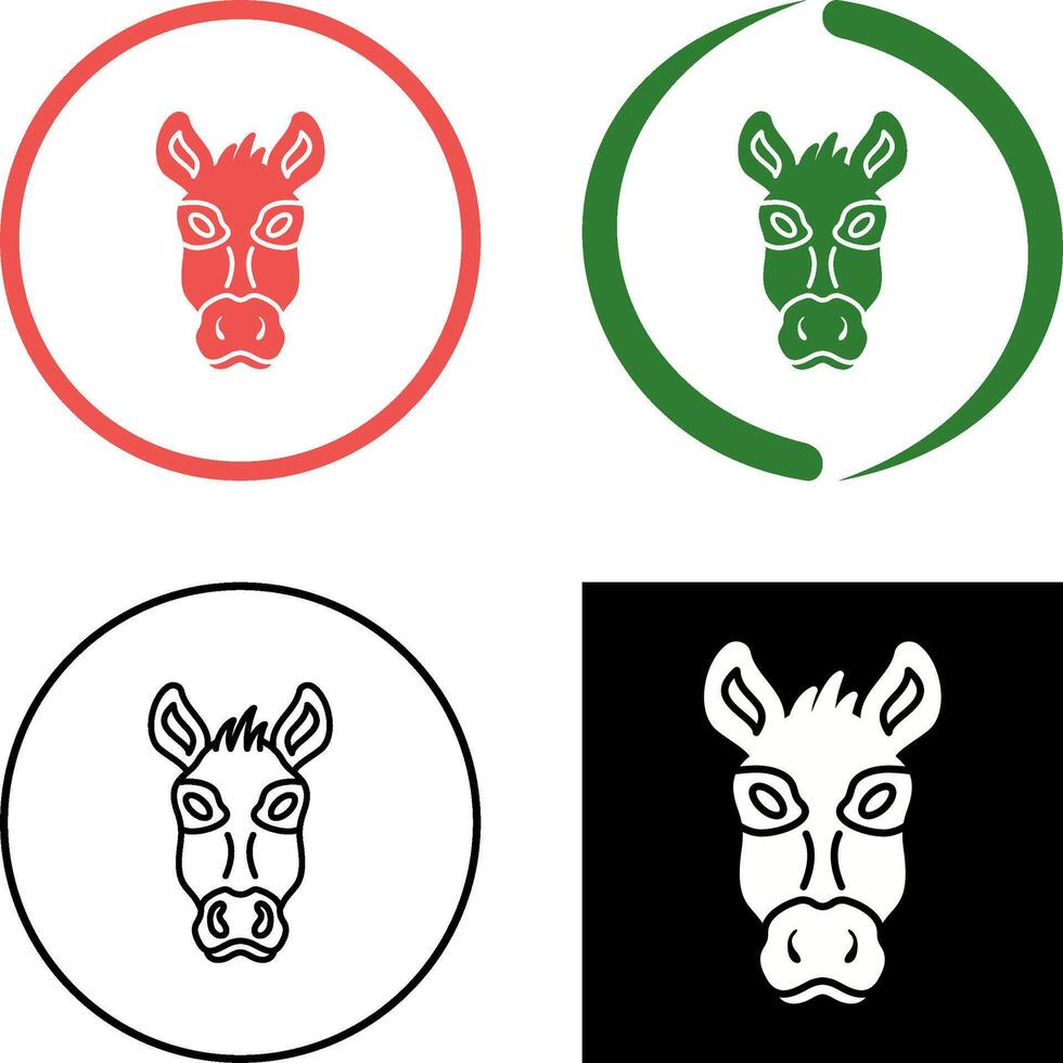 Donkey Icon Design vector