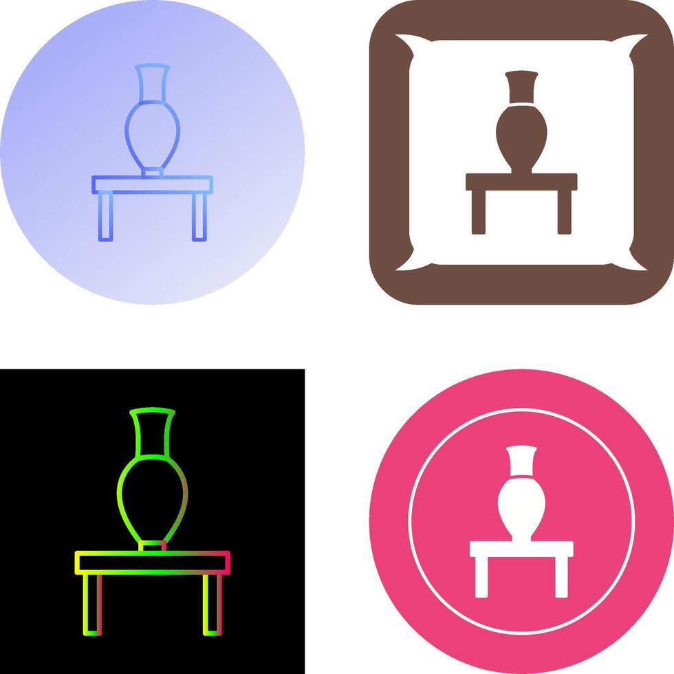 Vase Exhibit Icon Design vector