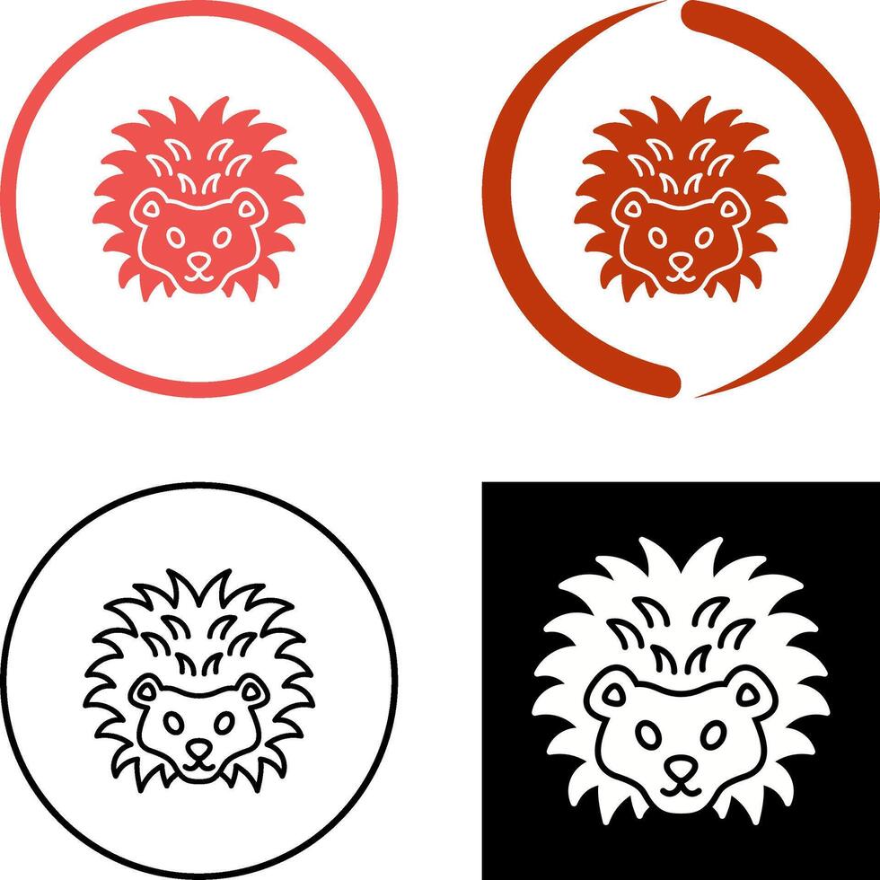 Hedgehog Icon Design vector