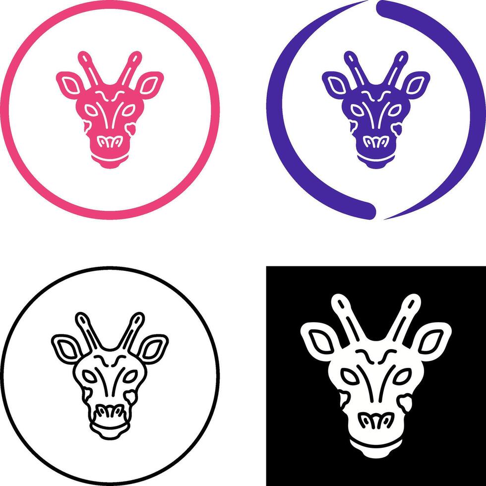 Giraffe Icon Design vector