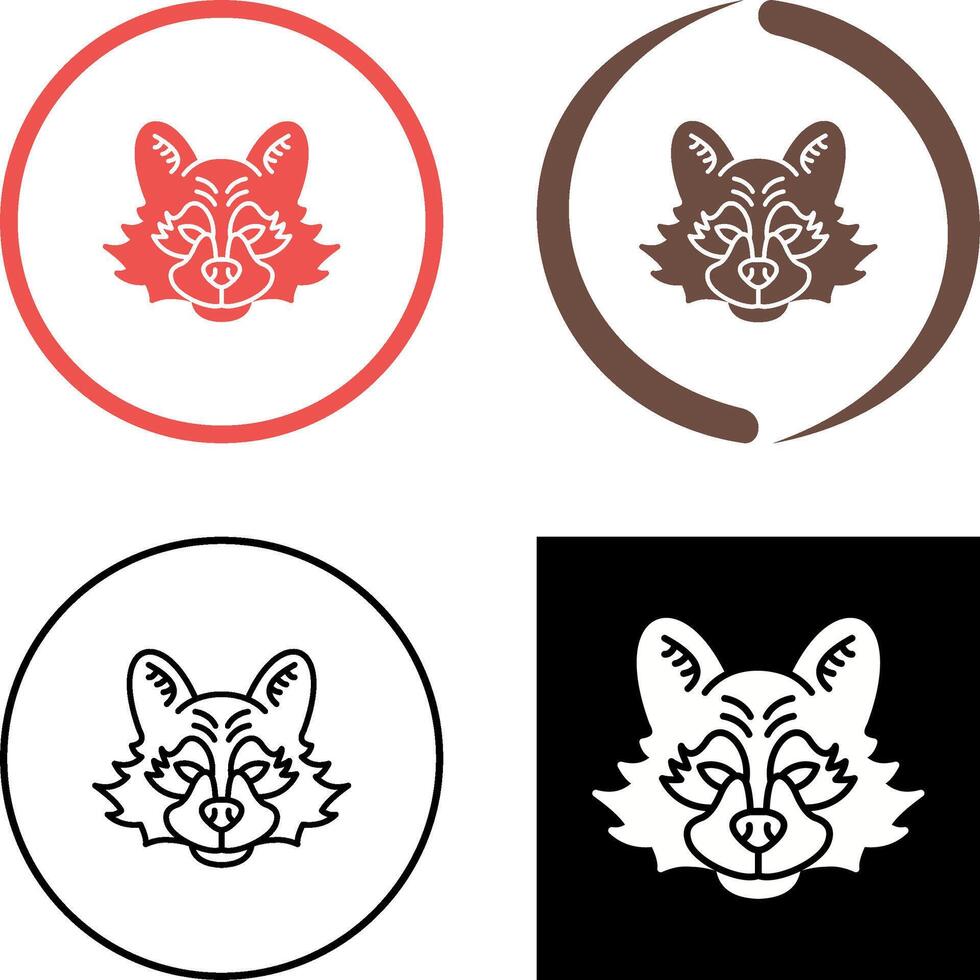 Raccoon Icon Design vector