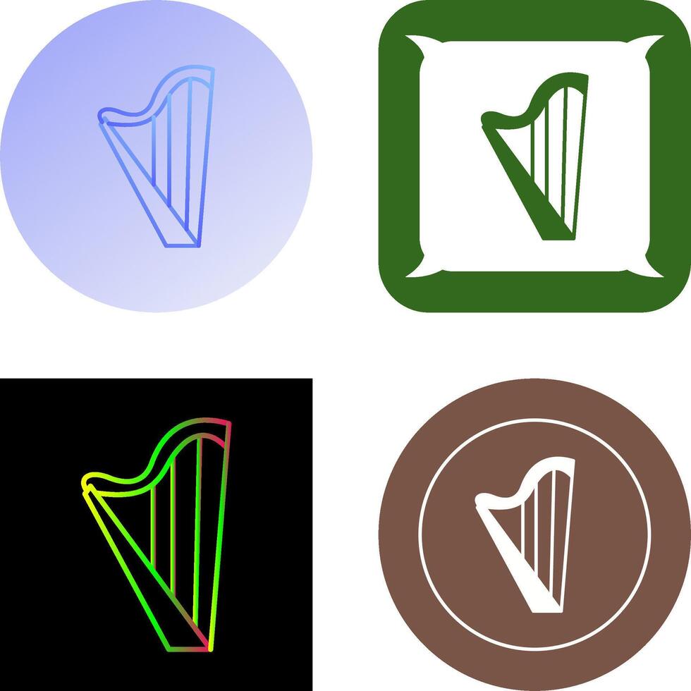Harp Icon Design vector