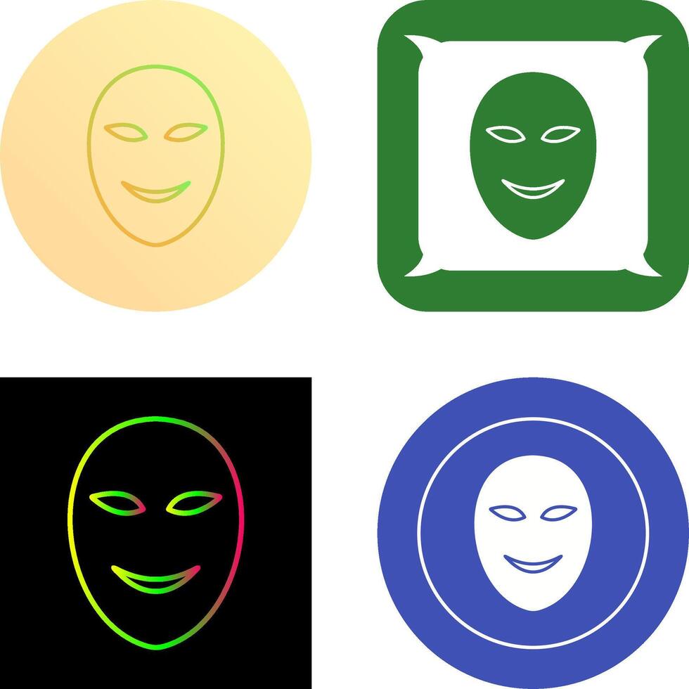 Ancient Face Mask Icon Design vector