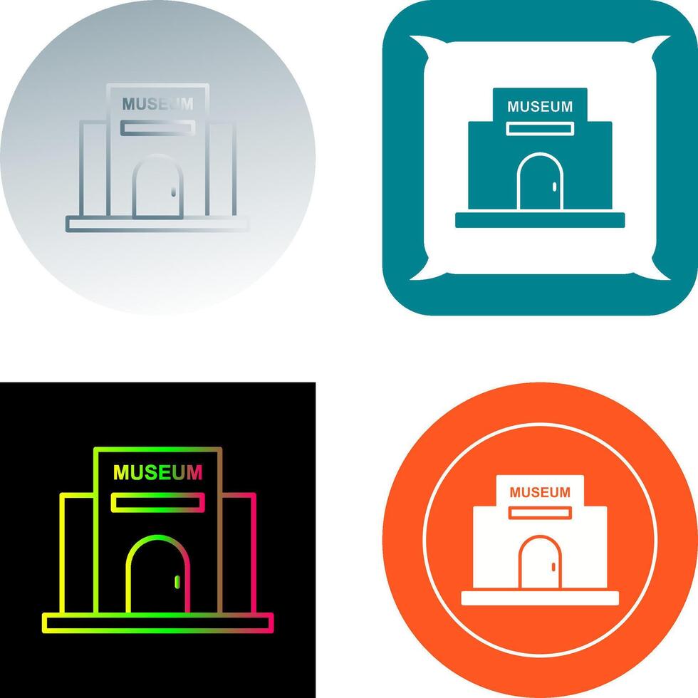 Museum Building Icon Design vector