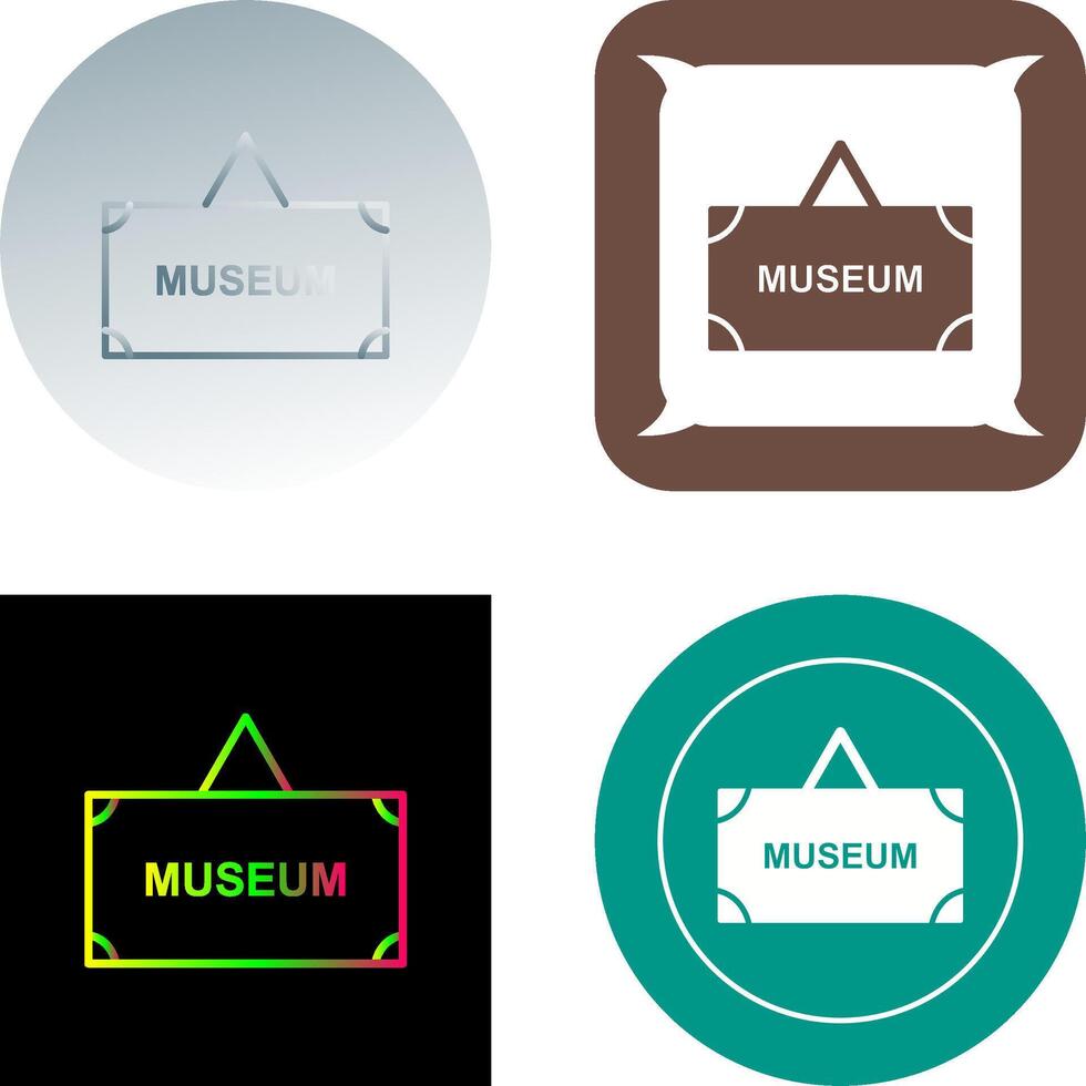 Museum Tag Icon Design vector