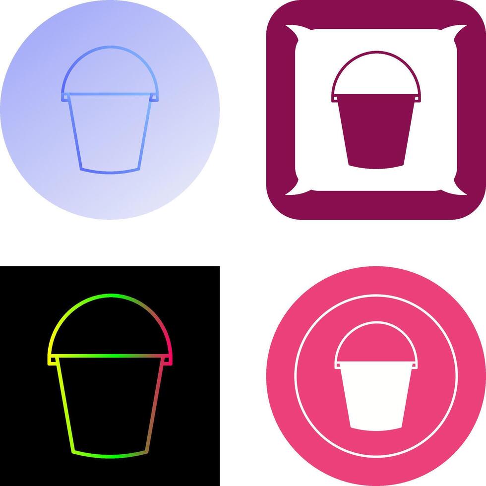 Water Bucket Icon Design vector