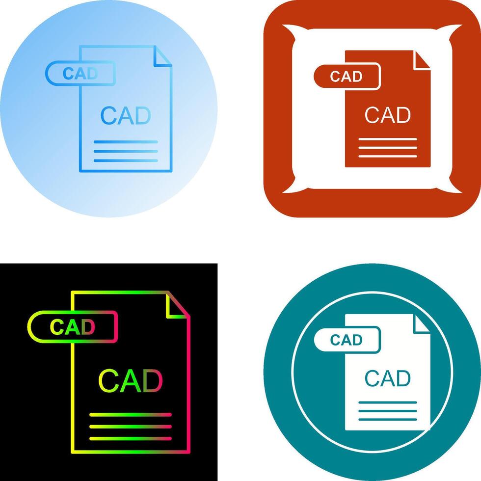 CAD Icon Design vector