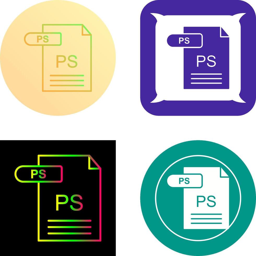 PS Icon Design vector