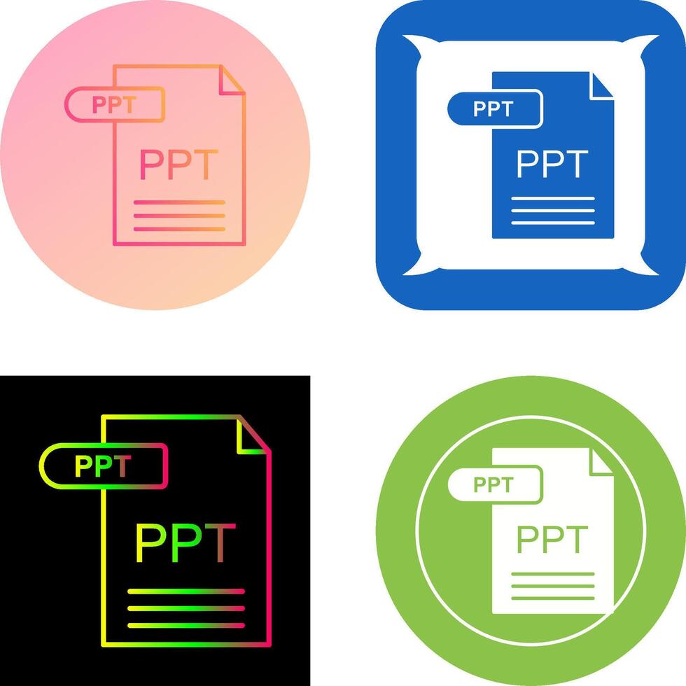 ppt icono diseño vector