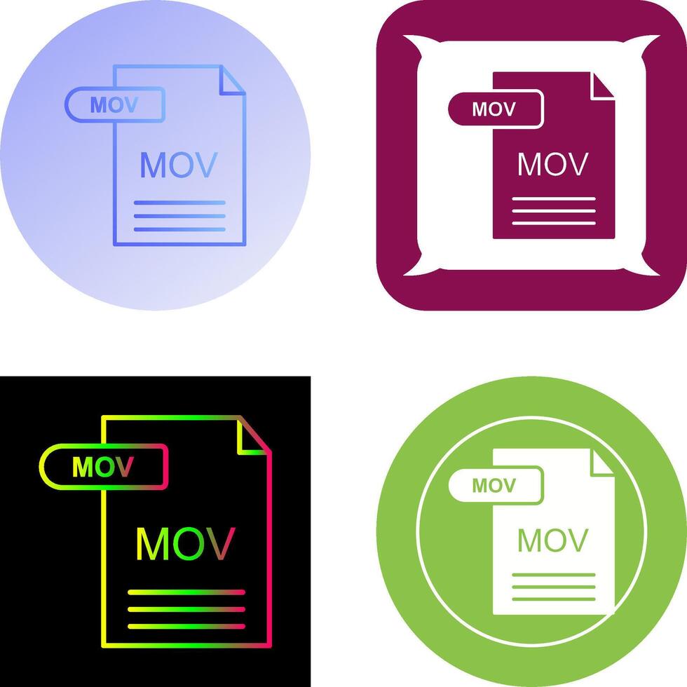 MOV Icon Design vector