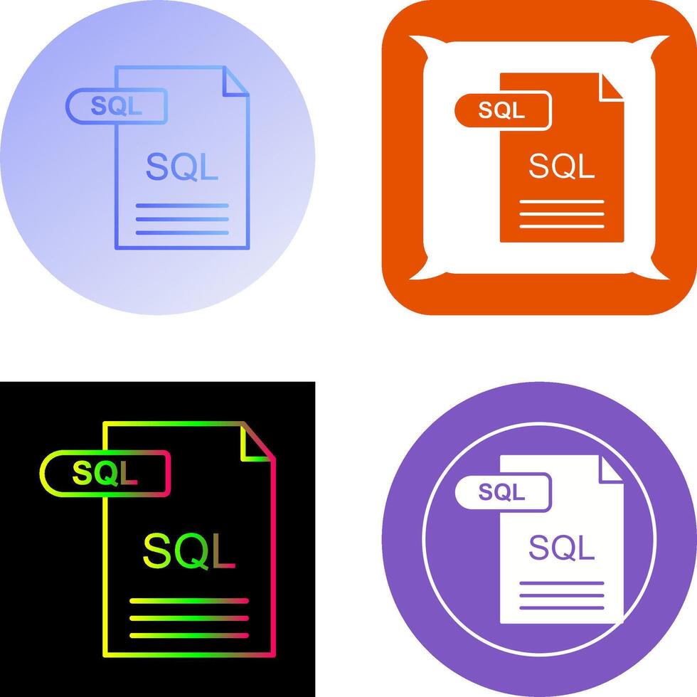 SQL Icon Design vector