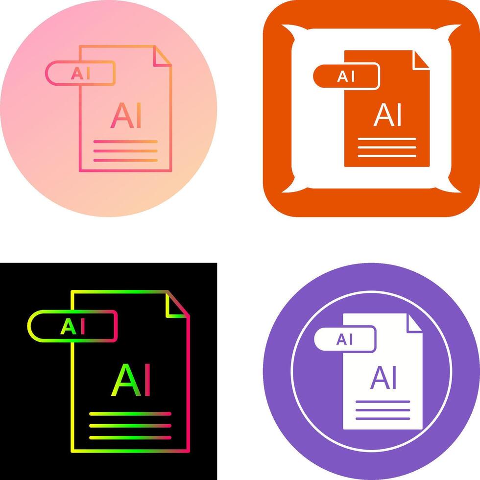 AI Icon Design vector