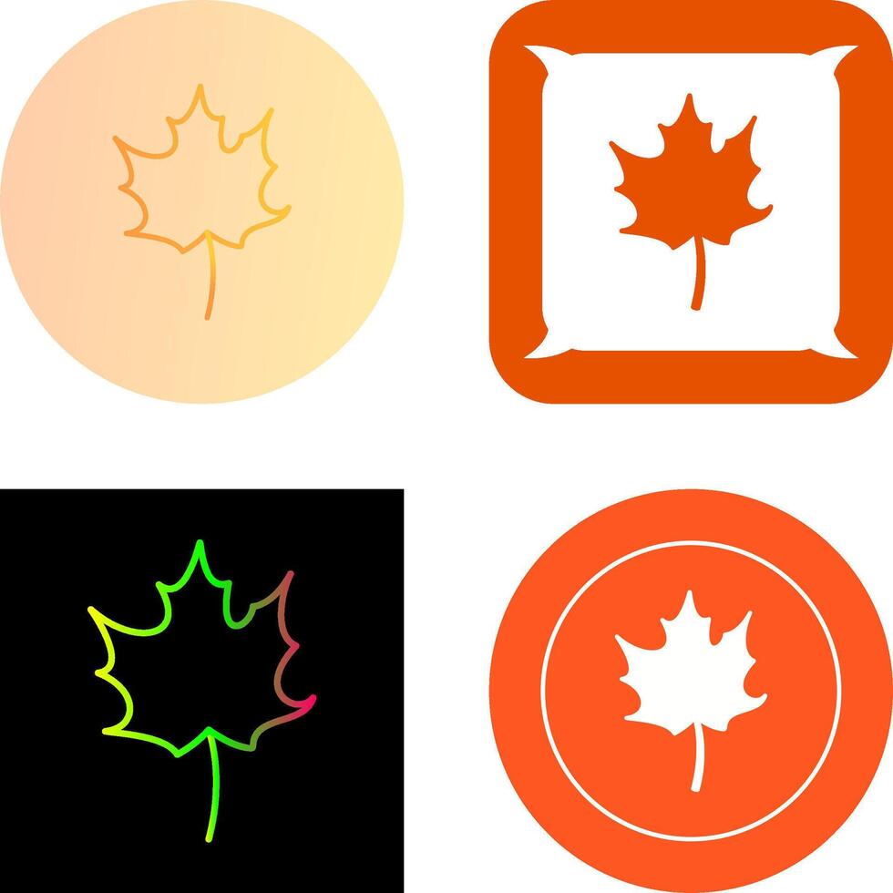 Autumn Leaf Icon Design vector