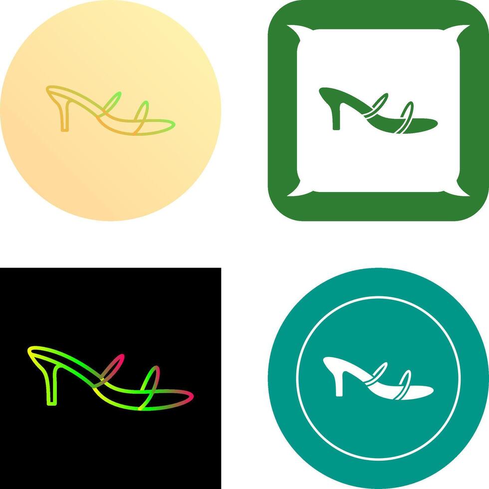 Stylish Sandals Icon Design vector