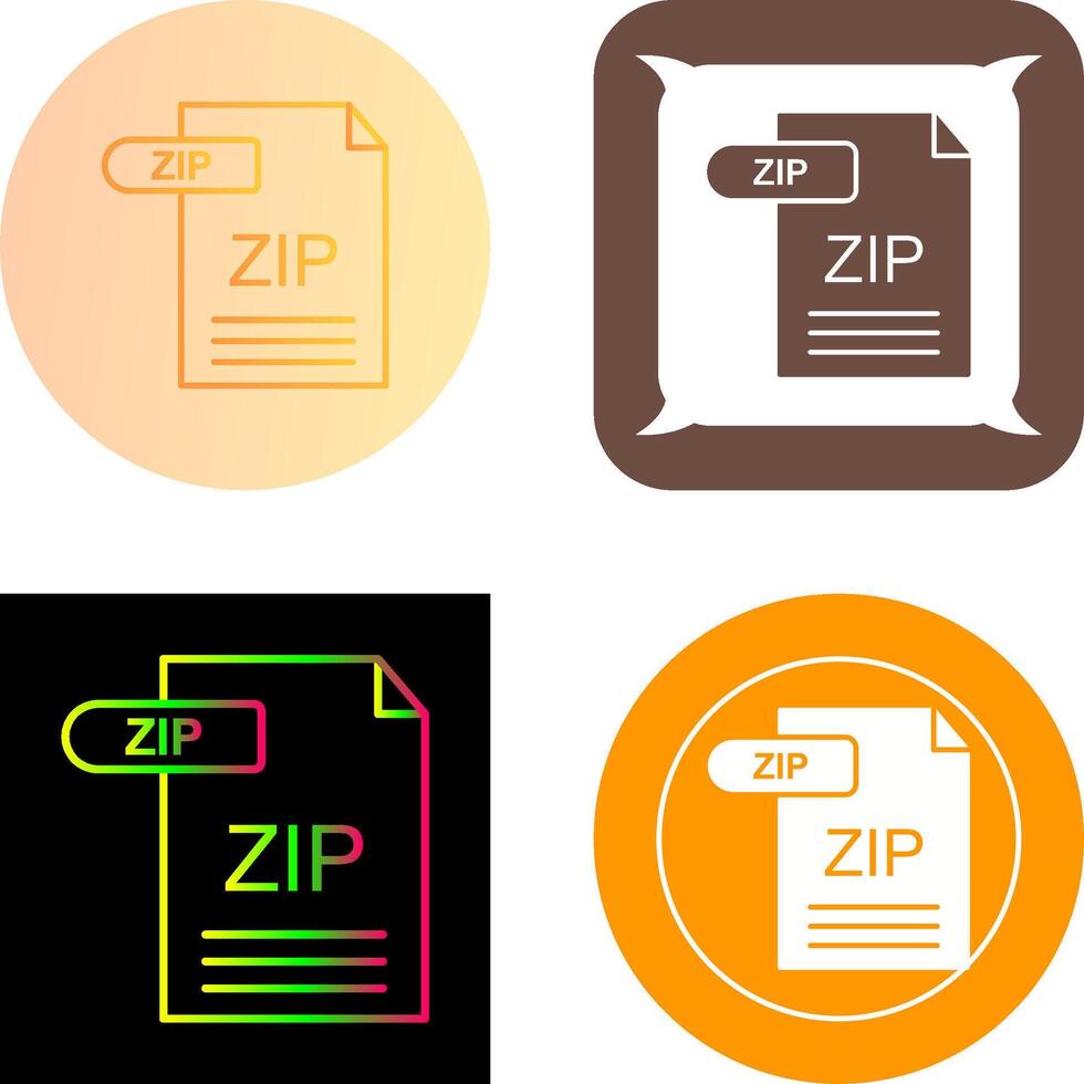 ZIP Icon Design vector