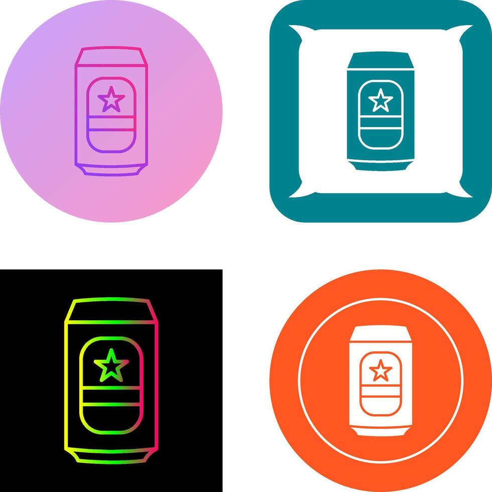 Beer Can Icon Design vector