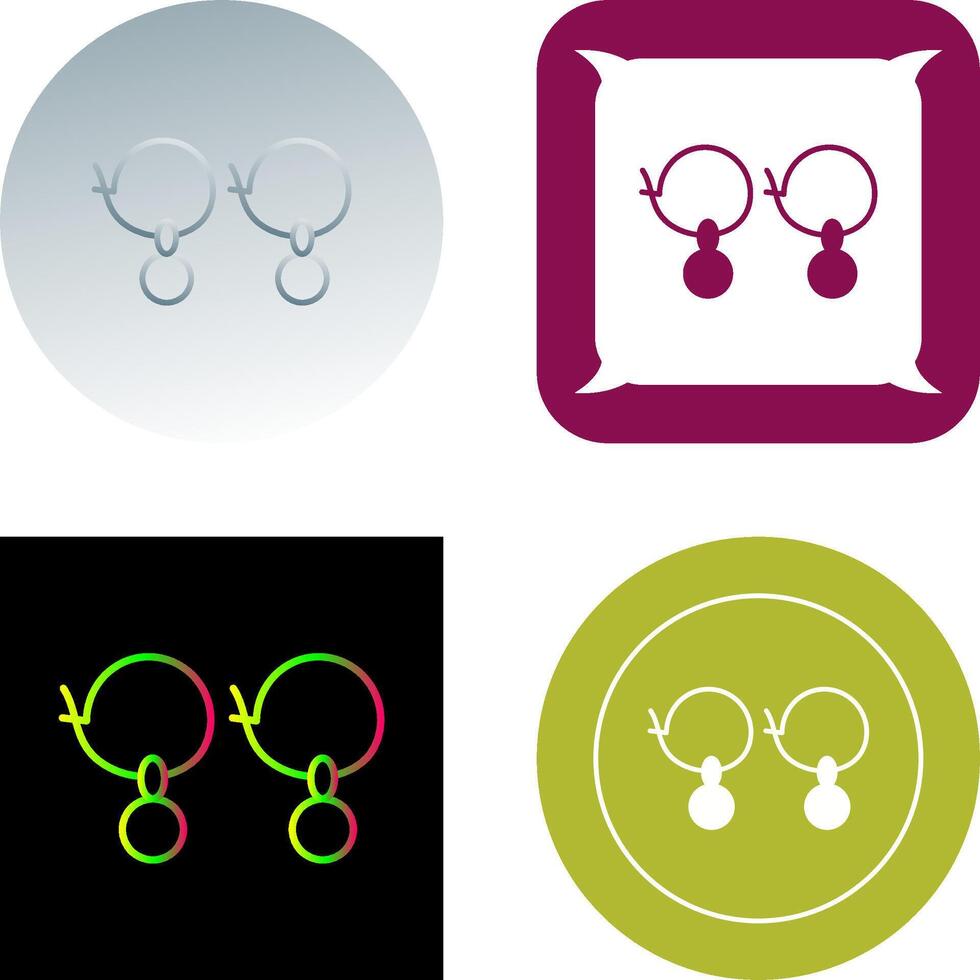 Earrings Icon Design vector