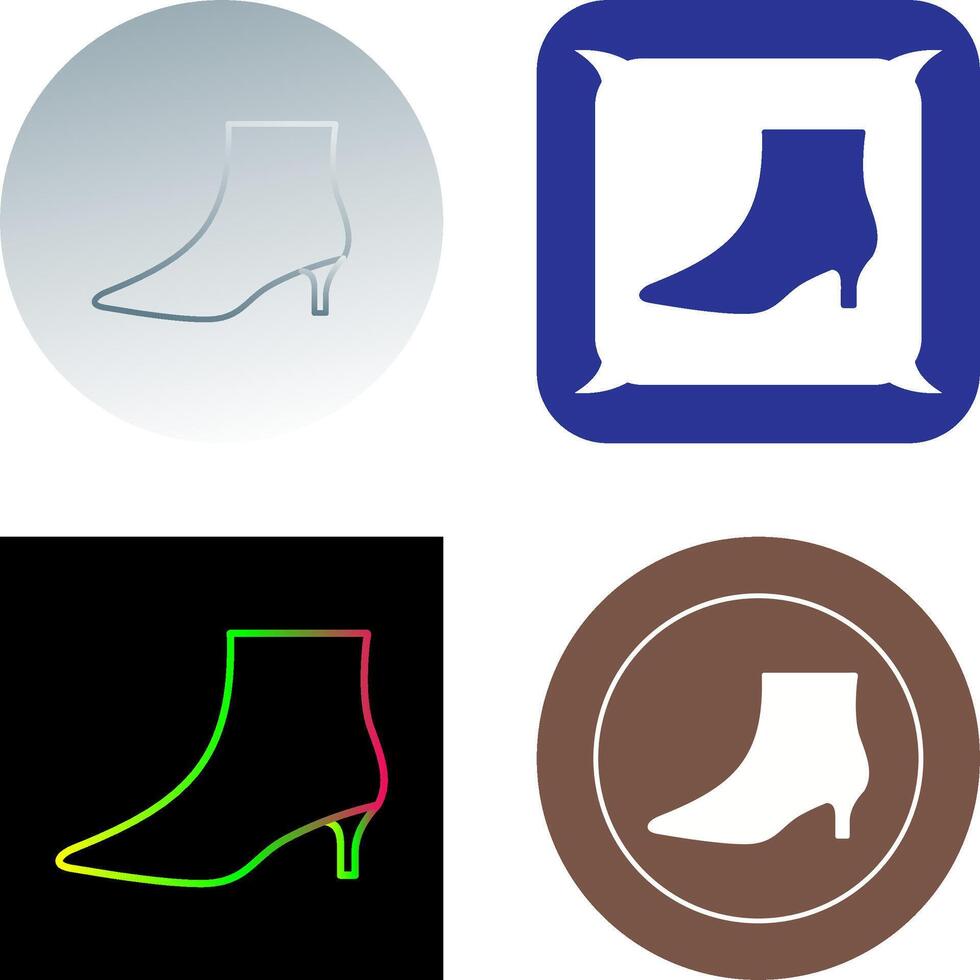 Boots with Heels Icon Design vector