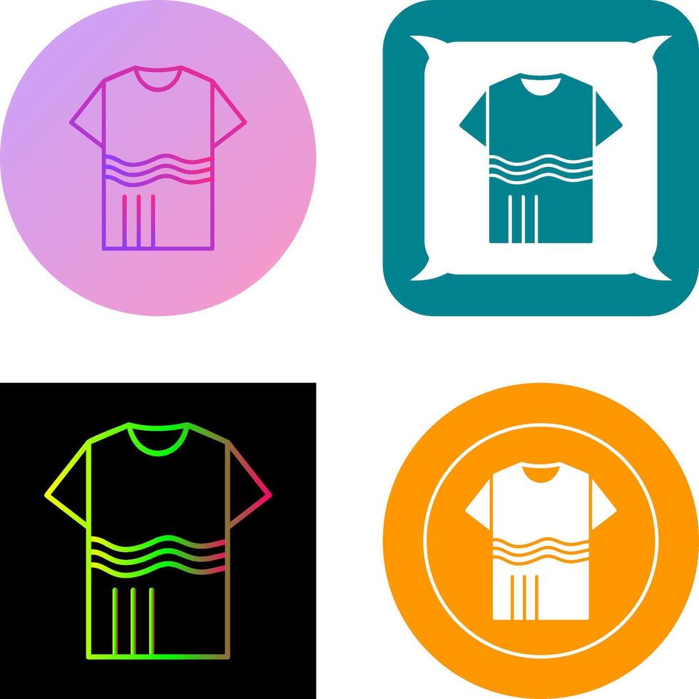 T Shirt with lines Icon Design vector