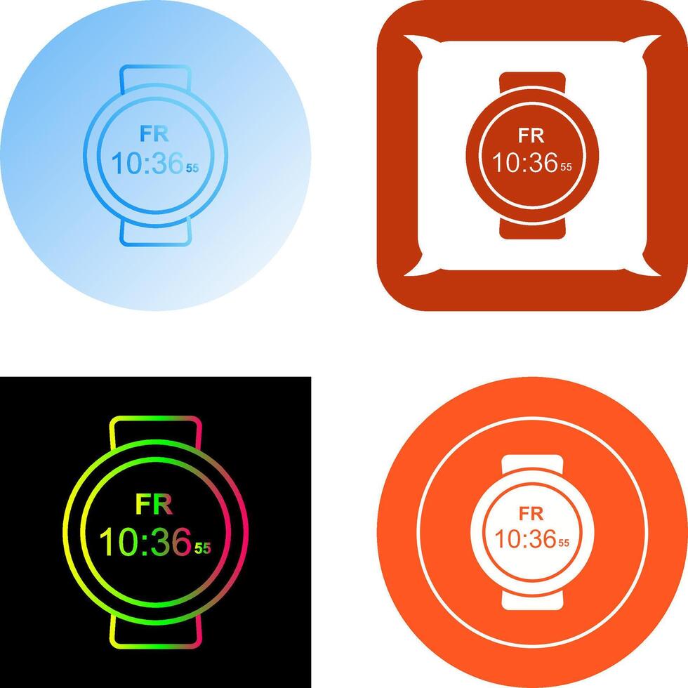 Sports Watch Icon Design vector