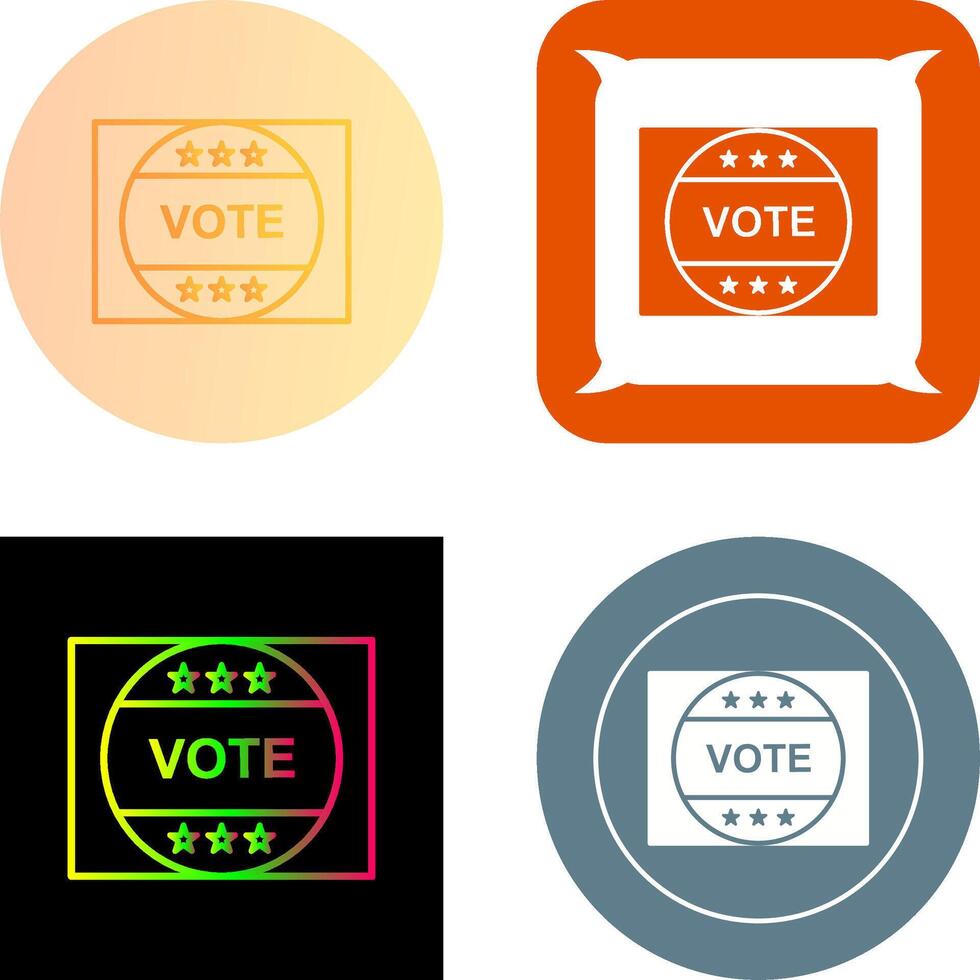 Vote Sticker Icon Design vector