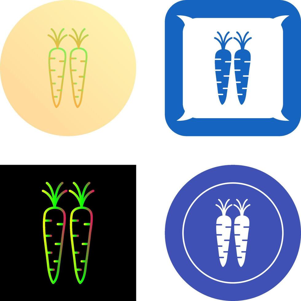 zanahorias icono diseño vector