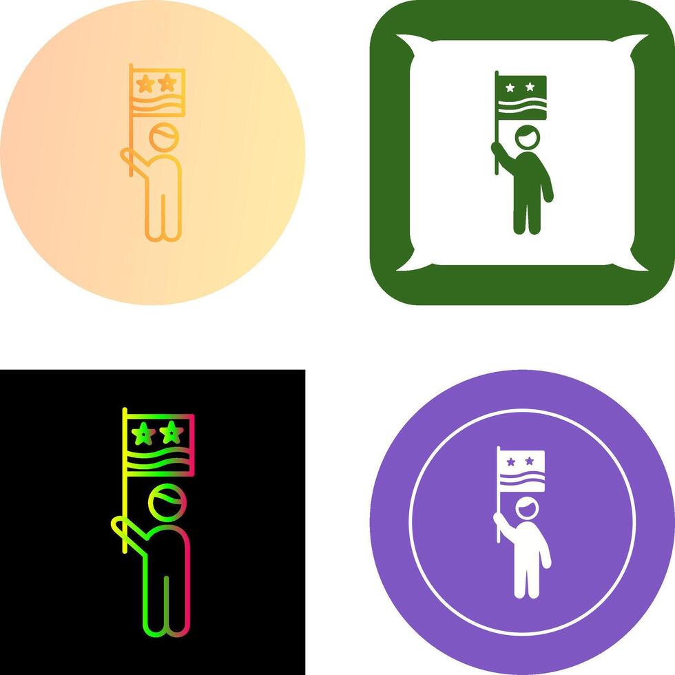 Raising Flag Icon Design vector