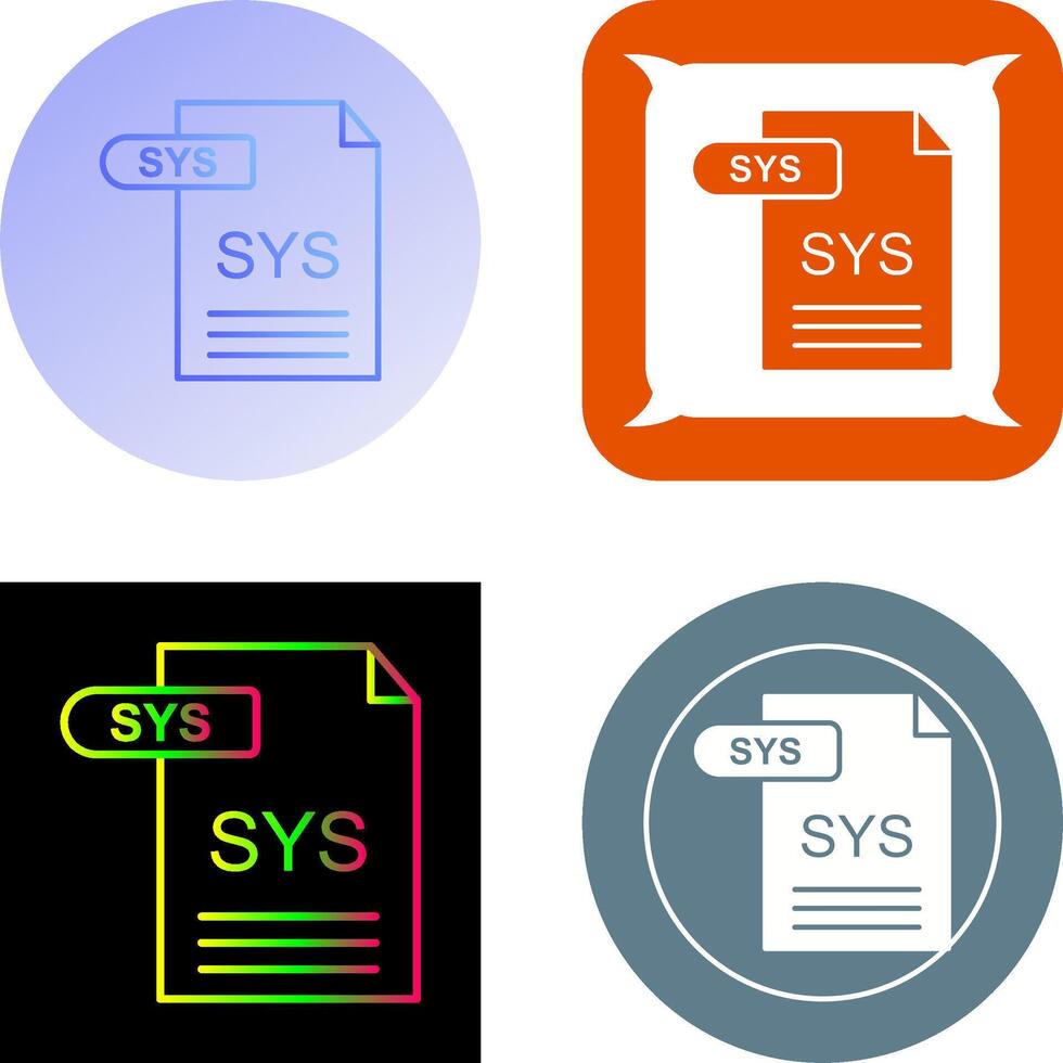 sys icono diseño vector