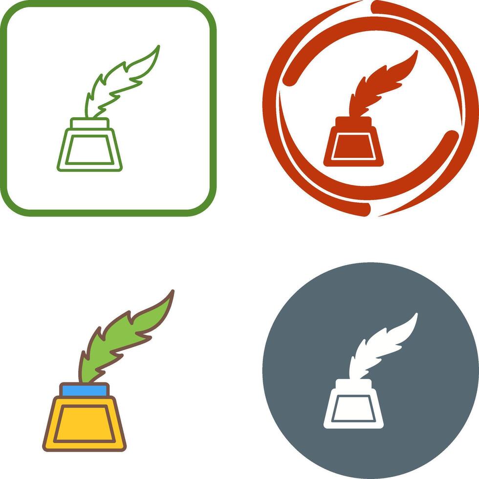Inkwell Icon Design vector