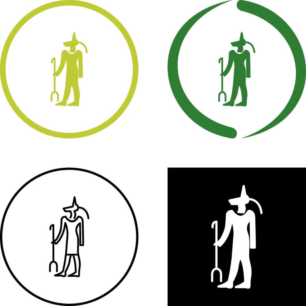 Egyptian god Icon Design vector
