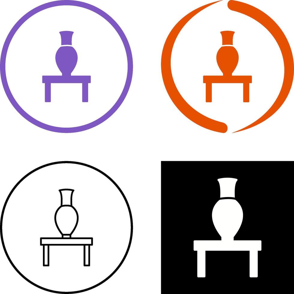 Vase Exhibit Icon Design vector