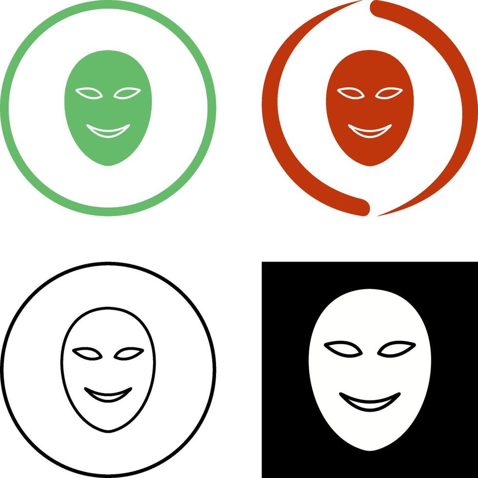 Ancient Face Mask Icon Design vector