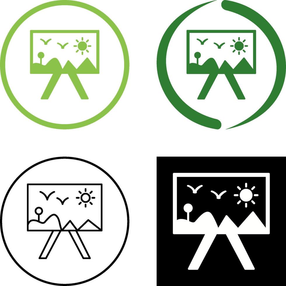Painting of Canvass Icon Design vector
