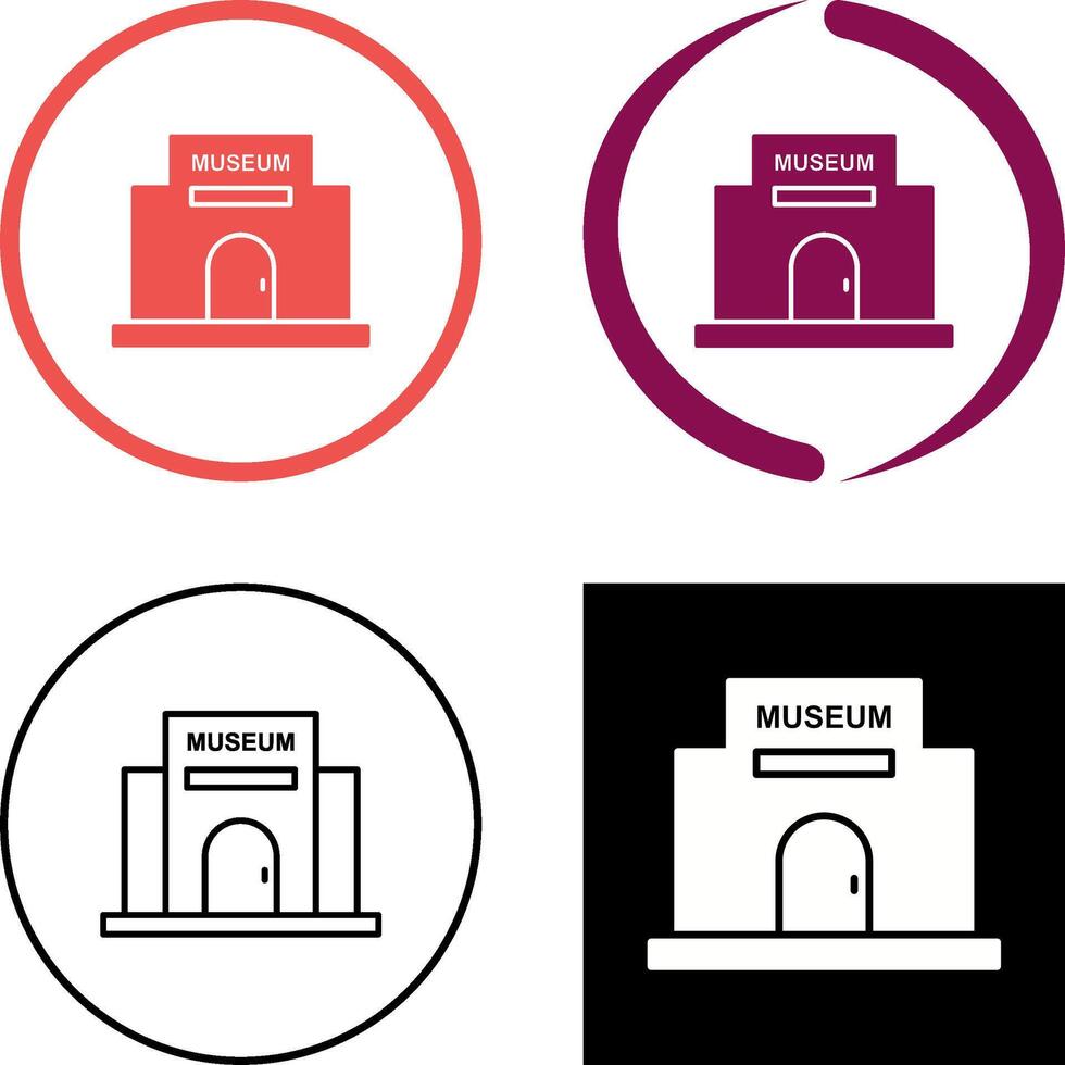 Museum Building Icon Design vector