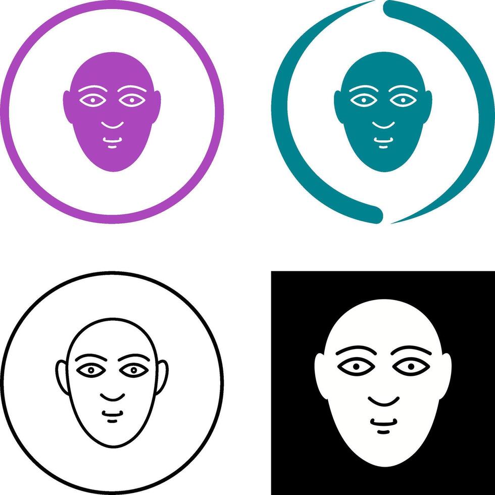 Human Face Icon Design vector