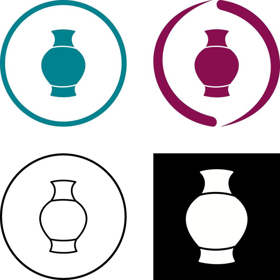 Antique Jar Icon Design vector
