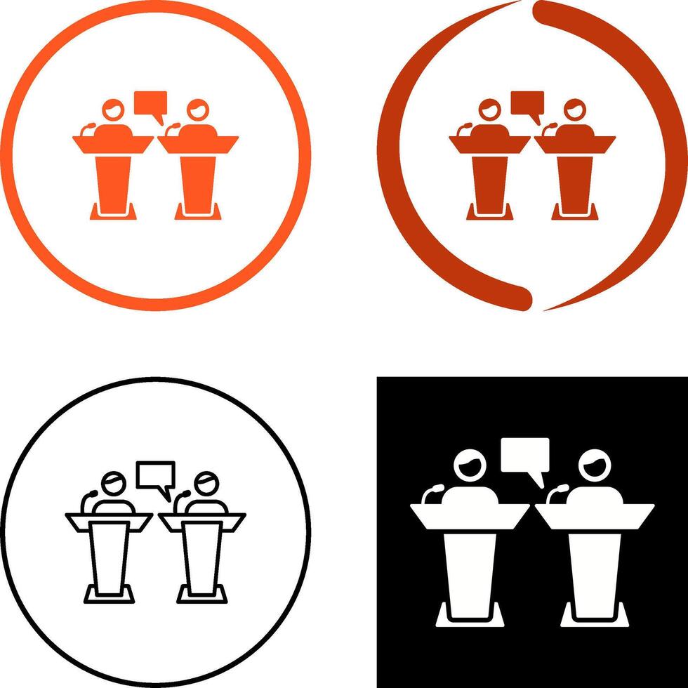 Debate Icon Design vector