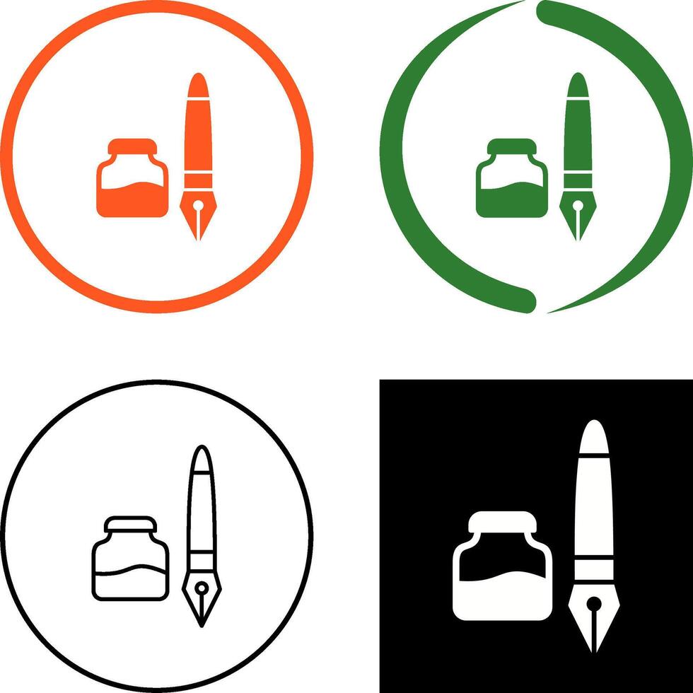 Ink and Pen Icon Design vector