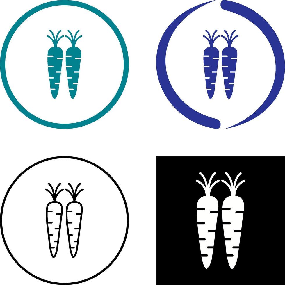 zanahorias icono diseño vector