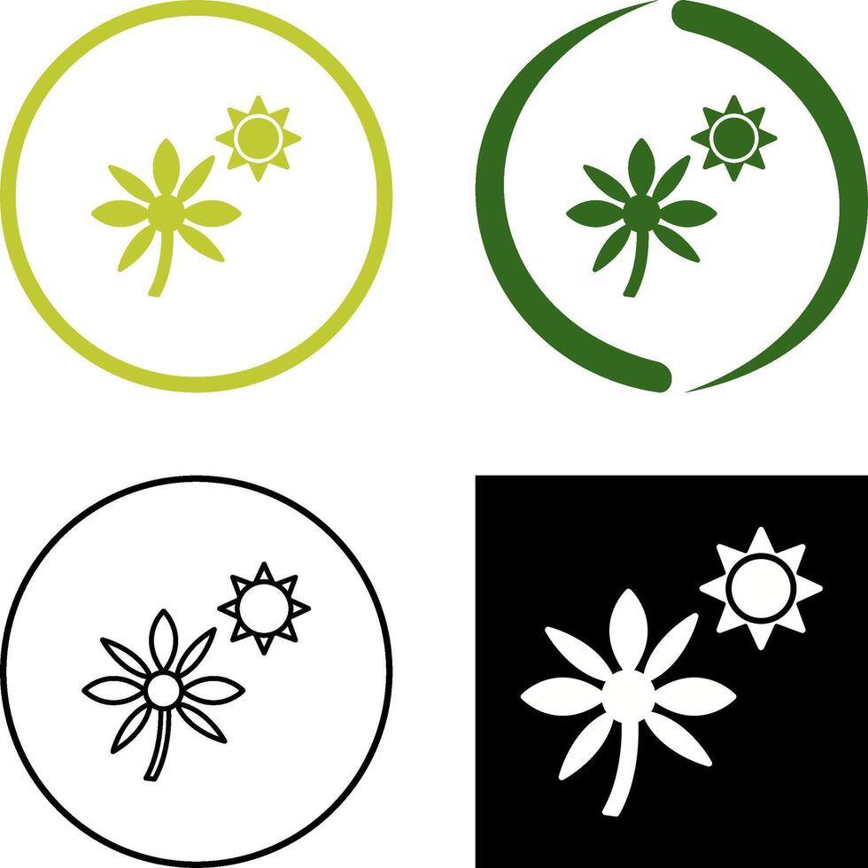 Flower in sunlight Icon Design vector